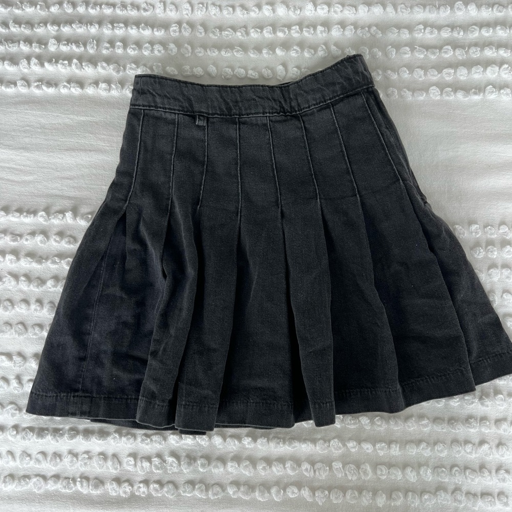Black denim Tennis Skirt